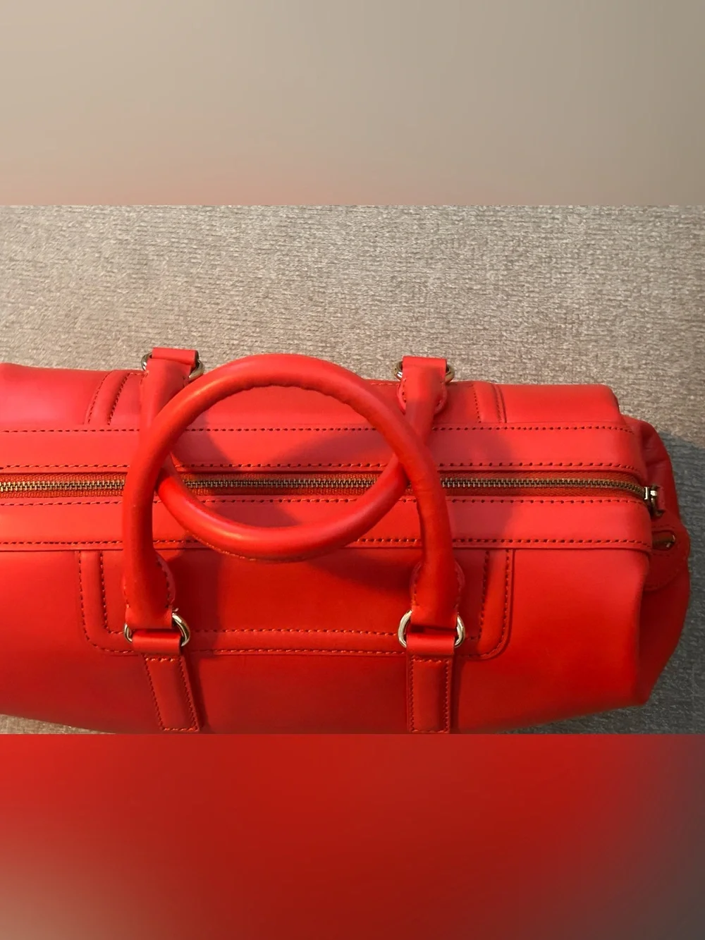 Talbots Red Leather Top-Handle Satchel